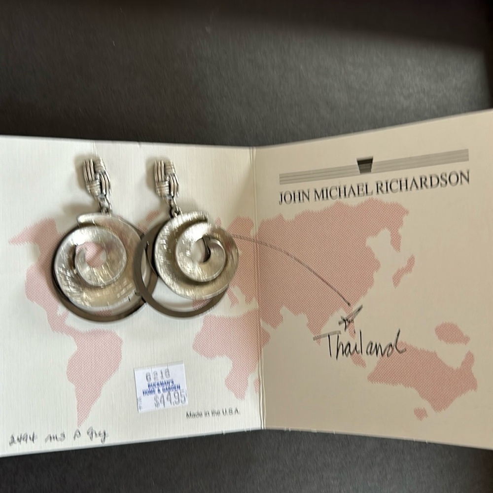 Silver pierced earrings